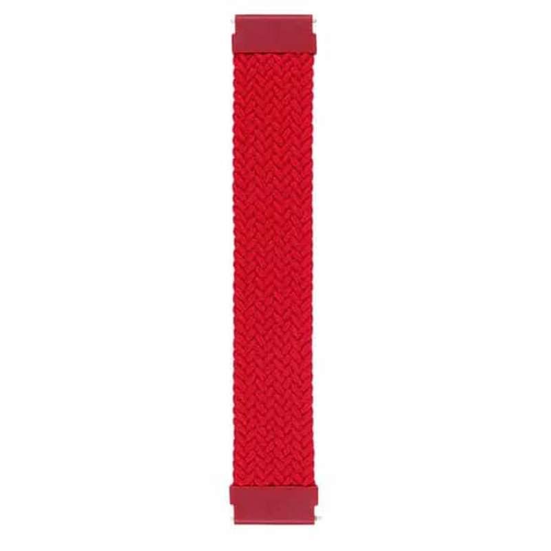 Killer Deals 20mm Universal watch braided elastic loop watch strap - Red (135mm)