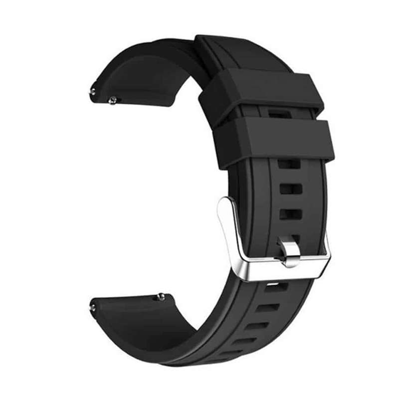 22mm Polar Grit X Replacement Silicone Strap (Adjustable S-M-L)- Black