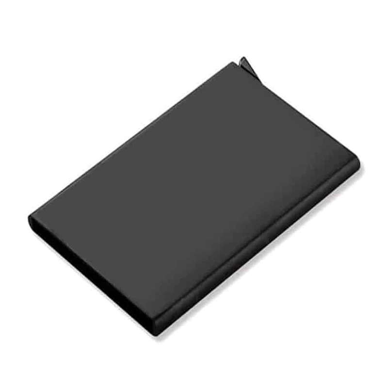 Killer Deals Minimalist Aluminum RFID Blocking Automatic 5 Card Wallet - Black