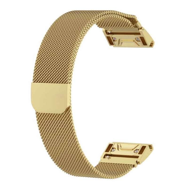 Killer Deals Garmin Fenix 5X/6X/3/HR Milanese steel strap - Gold