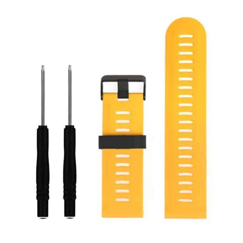 Killer Deals 26mm Quick Release Silicone Strap for Garmin Fenix 5X/5X/Fenix 3/3HR - Yellow