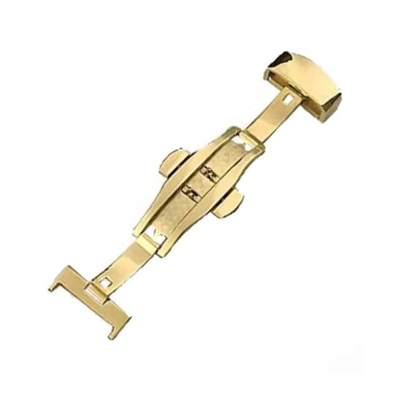 18mm stainless-steel deployment clasp for watch strap - Gold