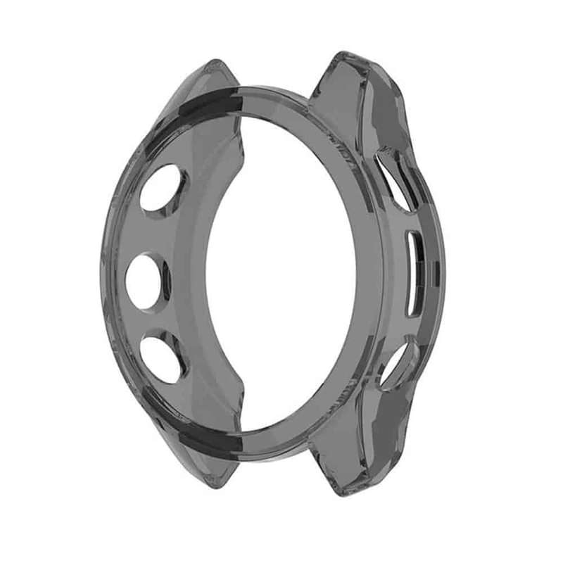 Killer Deals TPU Protective Bumper Cover for Garmin Fenix 7S- Clear Black 42mm