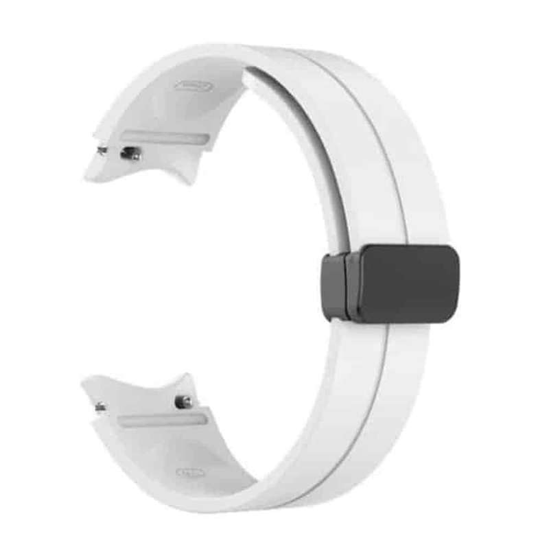 Killer Deals 20mm Magnetic Silicone Strap for Samsung Galaxy Watch 5 S/M - White