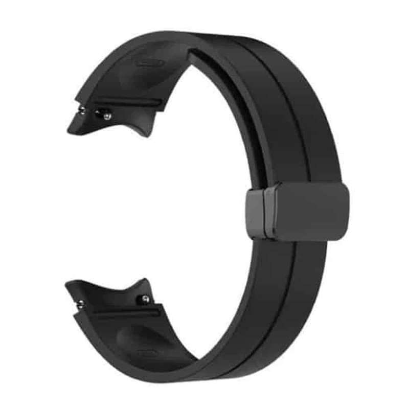 Killer Deals 20mm Magnetic Silicone Strap for Samsung Galaxy Watch 5- Black- S/M