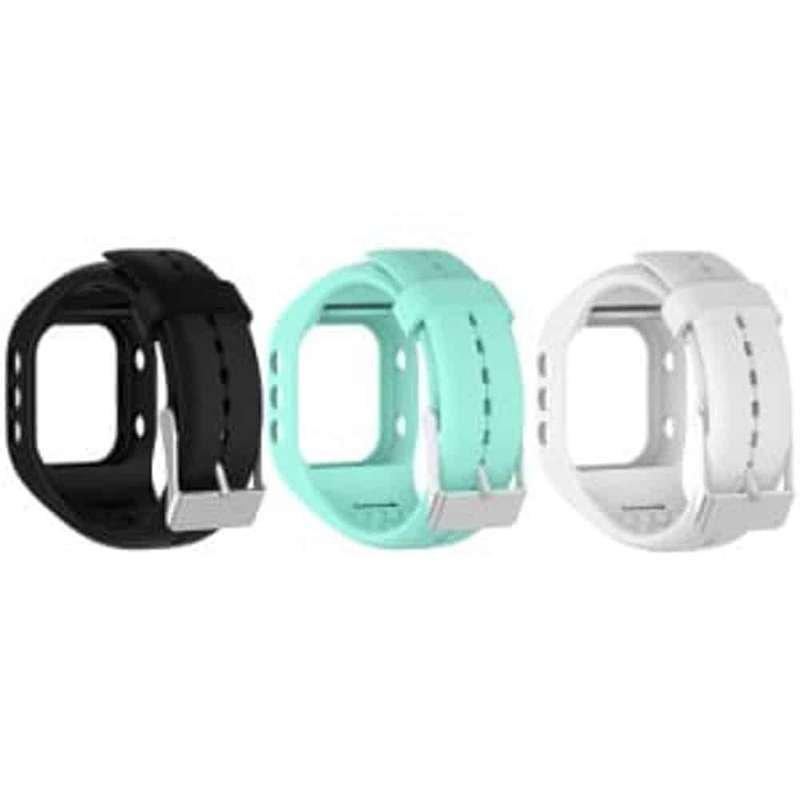 Killer Deals Polar A300 silicone straps combo -Black, Teal, White