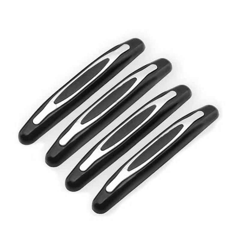 Universal Anti-Scratch Car Door Edge Guard Bumper x4- Black