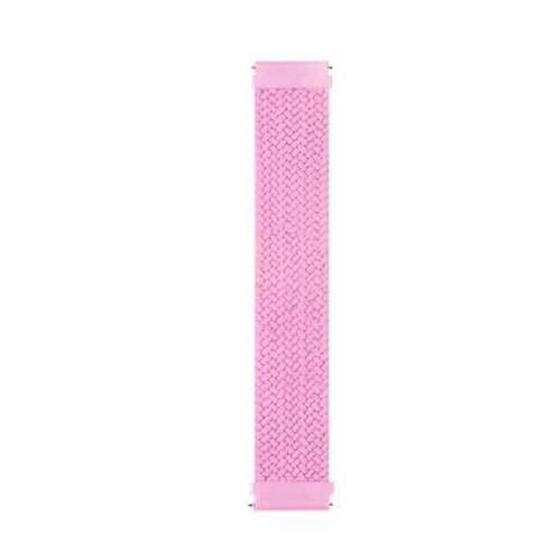 Killer Deals 22mm Universal watch braided elastic loop strap - Pink (M/155mm)