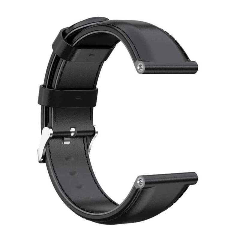 Leather Band for Fitbit Versa/2/Lite Blaze(23mm) - Black