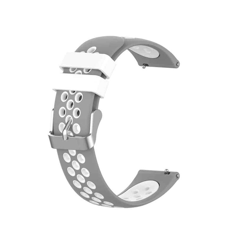 Silicone Strap for Garmin Vivoactive 4(22MM) - Grey+White