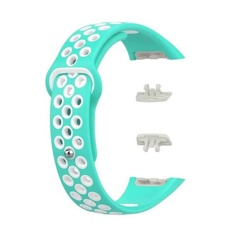 Killer Deals Silicone Strap for Huawei Band 6/Pro/ Honor Band 6 - Frost Blue+White