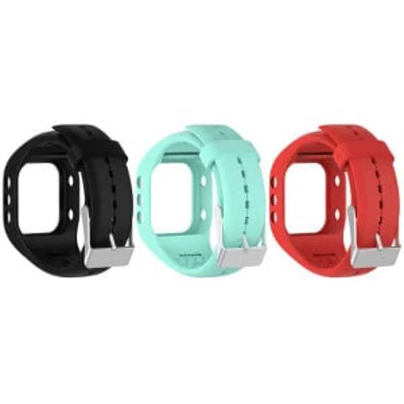 Killer Deals Polar A300 silicone straps combo - Black, Teal, Red