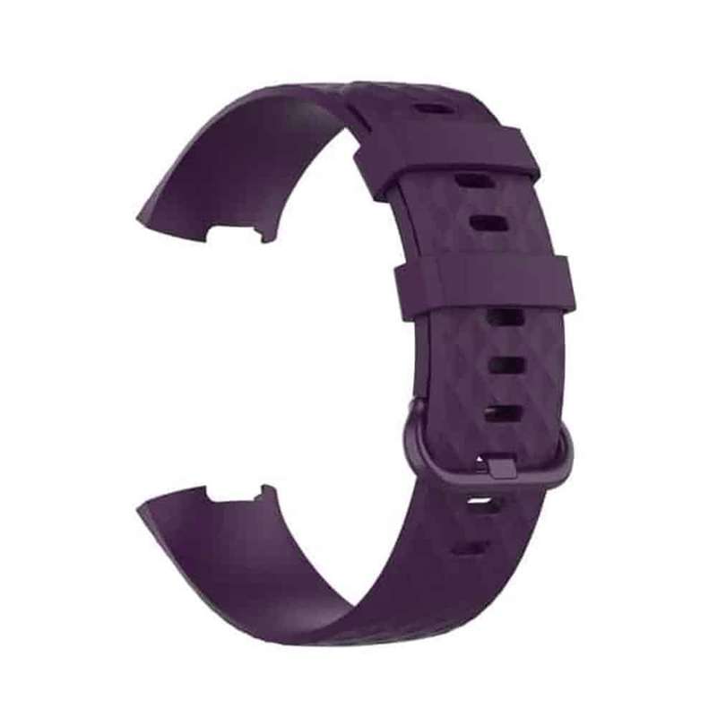 Silicone Strap for Fitbit Charge 3/4 S/M - Dark Purple