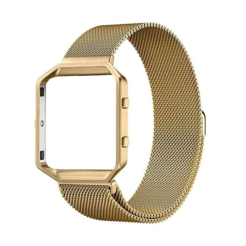 Fitbit Blaze metal frame Milanese strap - Gold (S-M)