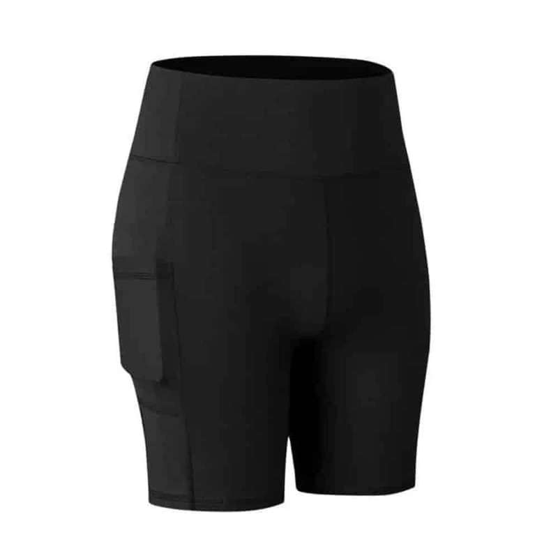 Killer Deals High Waist Biker Shorts Yoga Workout Running Compression Exercise Shorts Side Pocket...