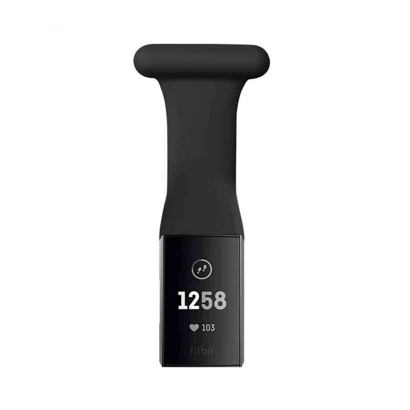 Killer Deals Fob Doctor/medic/nurse scrubs Fitbit Charge 3/4 silicone watch holder - Black