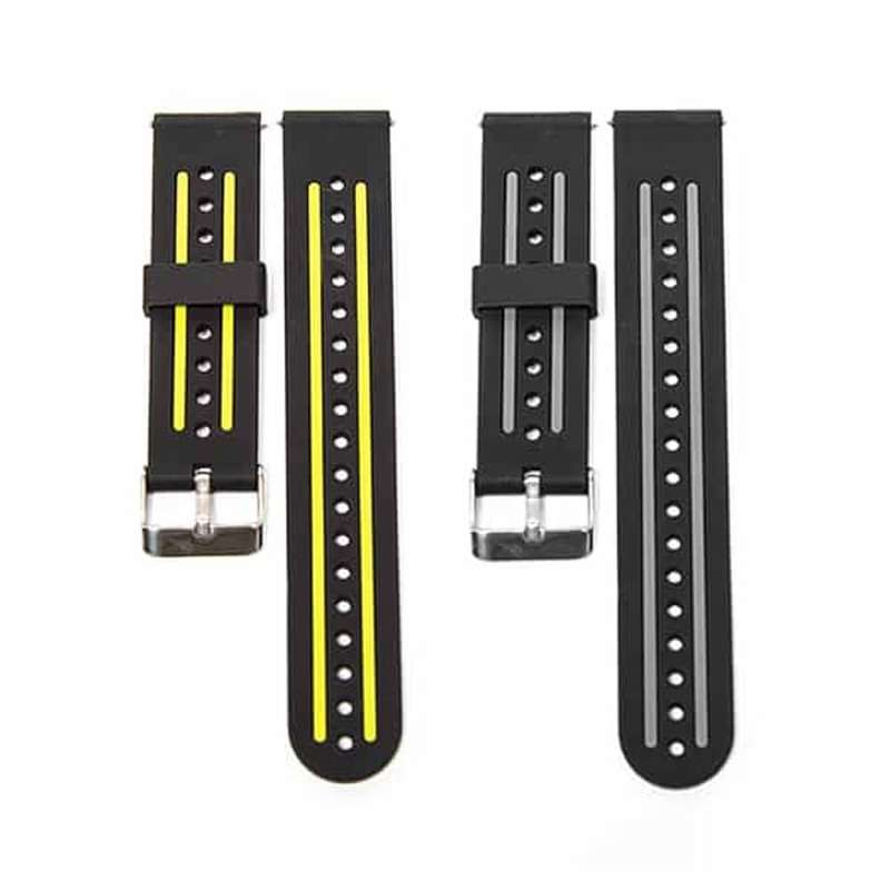 Killer Deals Huawei GT Sport/Vivoactive 4 silicone strap - Black & Yellow
