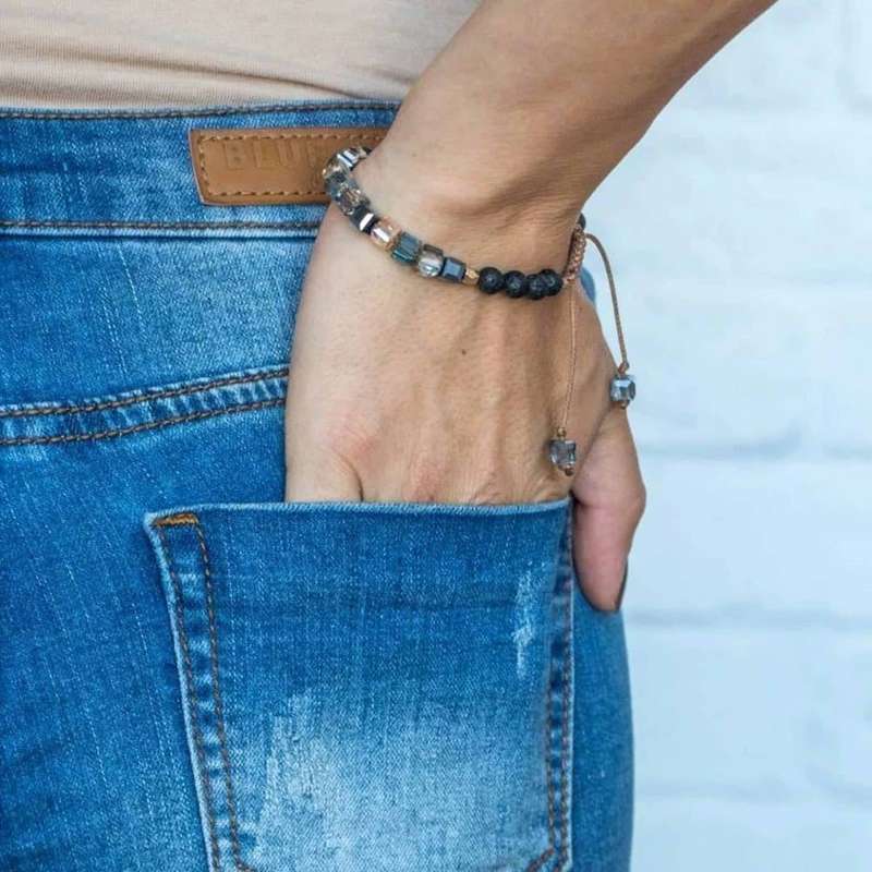 Killer Deals Aromatherapy oil diffuser glass bracelet - Royal pacific