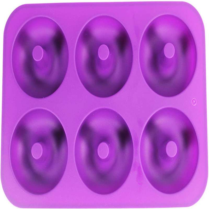 6 Doughnut Non-Stick Dishwasher Safe Silicone Baking Mould