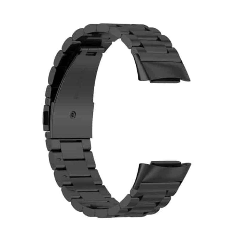 Killer Deals 3 Link Stainless Steel Strap for Fitbit Charge 5 / 6- Black