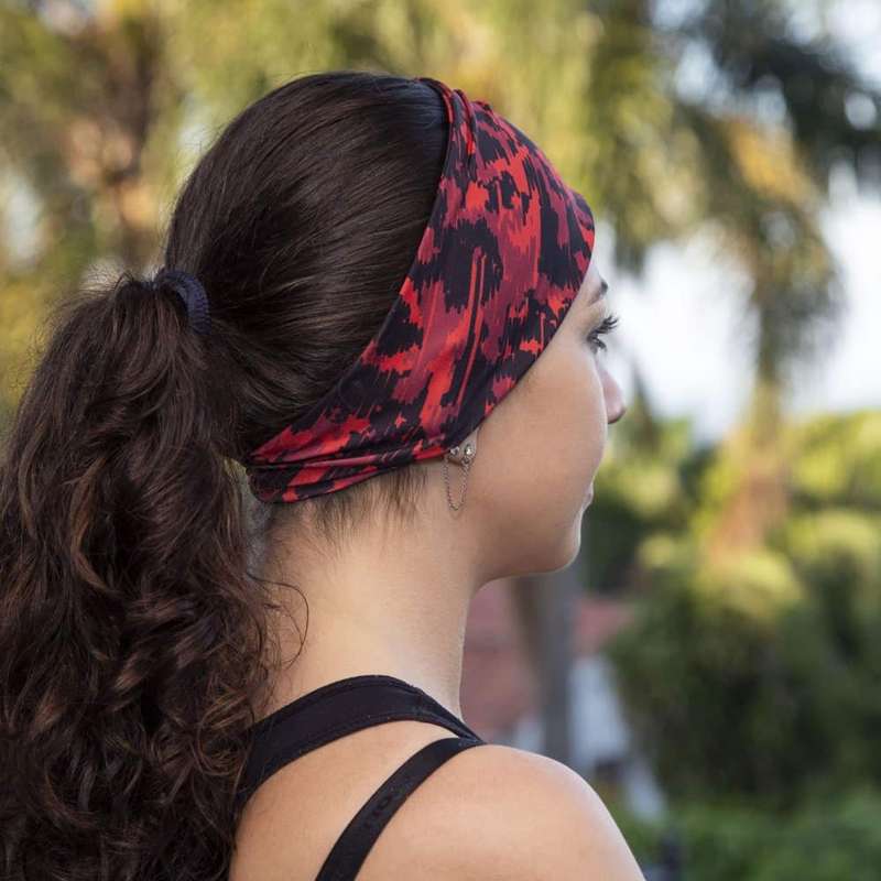 Killer Deals Sports Sweat Head Band/Buff for Yoga, Running, Cycling - Blue