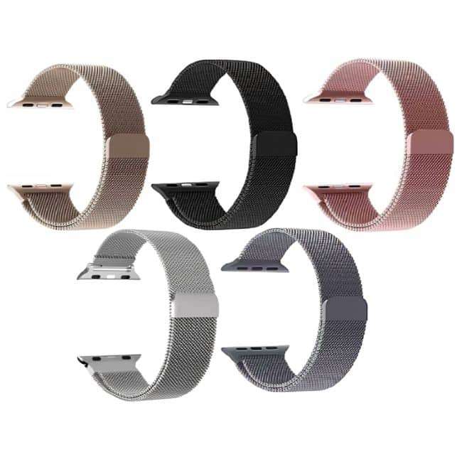 Killer Deals Stainless Steel Milanese Loop Strap for 38/40/41mm Apple Watch(S/M/L) - Black