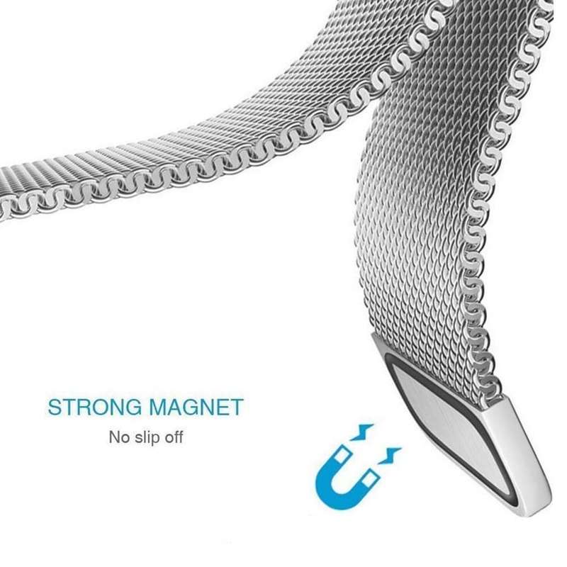 Killer Deals Stainless Steel Milanese Loop Strap for Fitbit Ionic-Silver x2 Combo