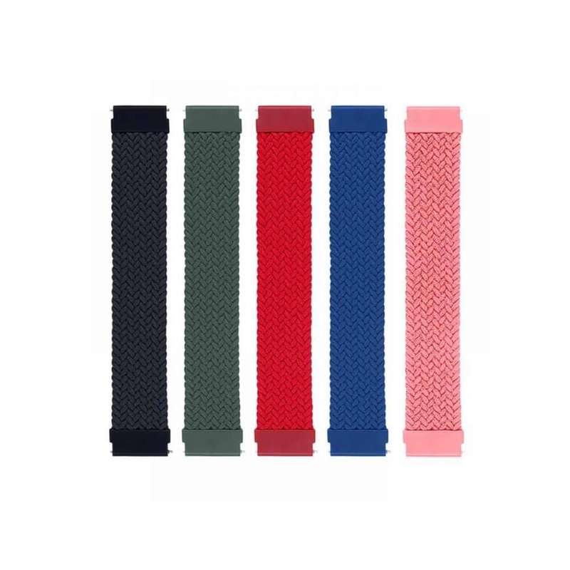 Killer Deals 22mm Universal watch braided elastic loop strap - Pink (M/155mm)
