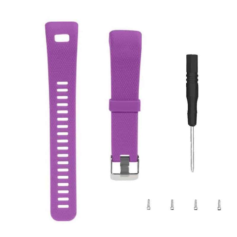 Killer Deals Silicone Strap for Garmin Approach X10,X40, Vivosmart HR+ Purple