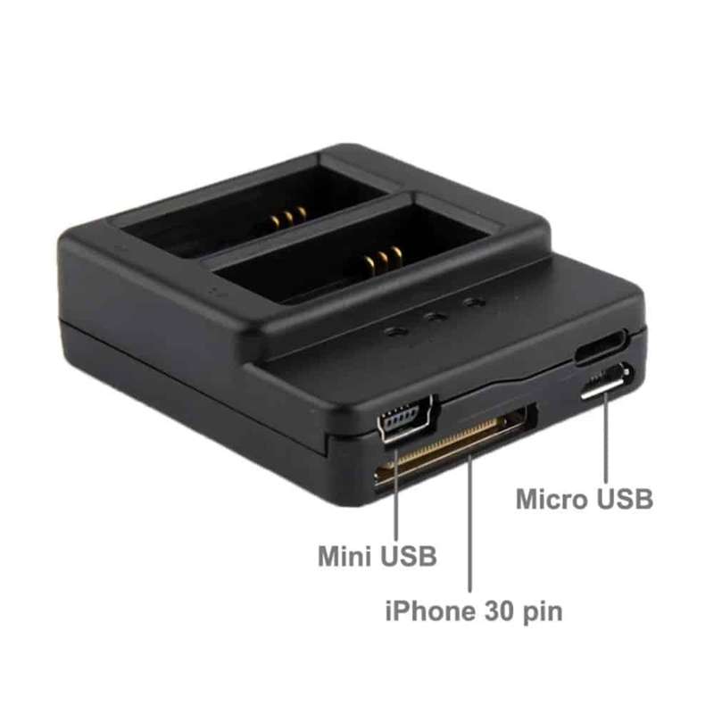 Action Mounts Dual Battery Charger for GoPro Hero 3/ 3+ (AHDBT-301 & 201)