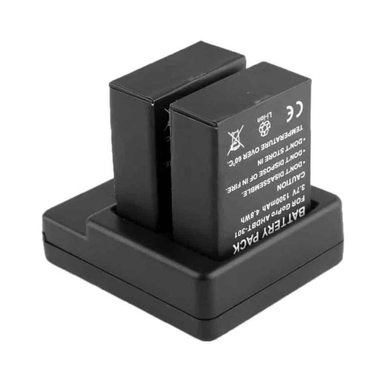 Action Mounts Dual Battery Charger for GoPro Hero 3/ 3+ (AHDBT-301 & 201)