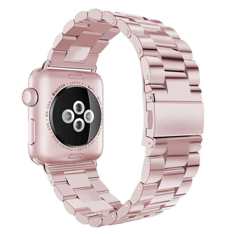 Killer Deals 3 Link Stainless Steel Band for Apple watch 38/40/41mm, - Gold + Link removal tool