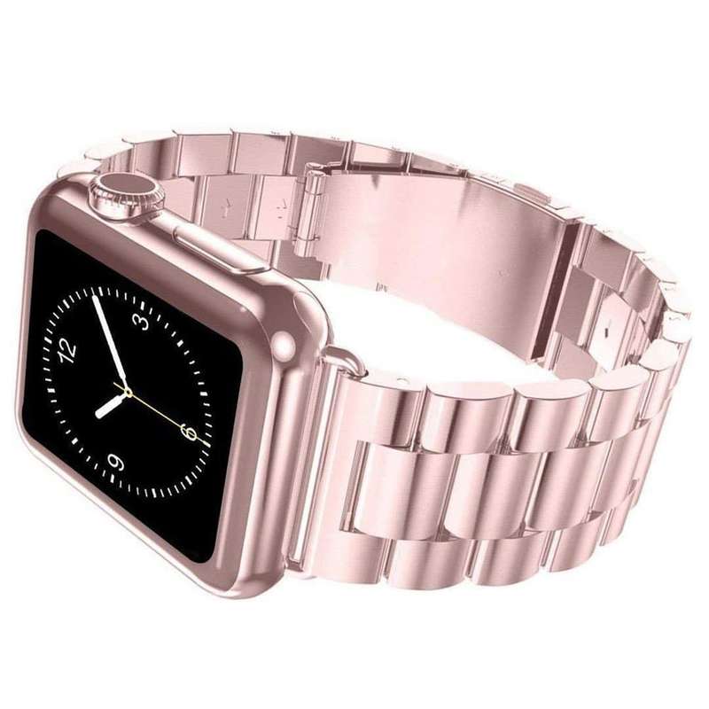 Killer Deals 3 Link Stainless Steel Band for Apple watch 38/40/41mm, - Gold + Link removal tool