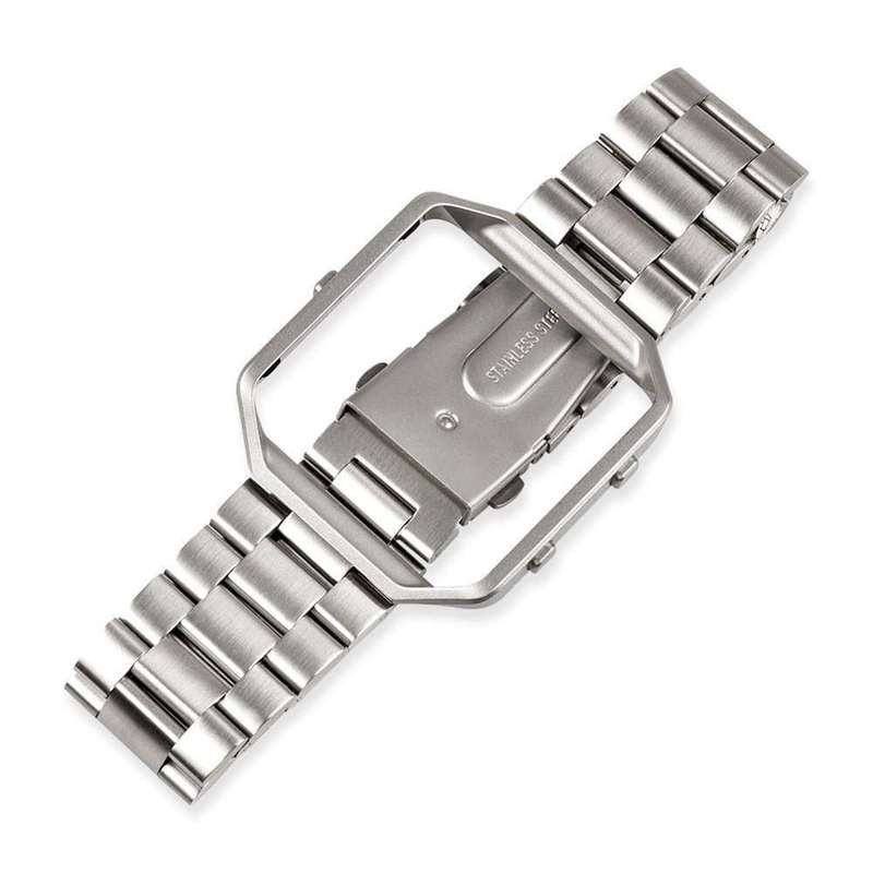Killer Deals Stainless Steel Strap w/Metal Frame for Fitbit Blaze - Gold + Link removal tool