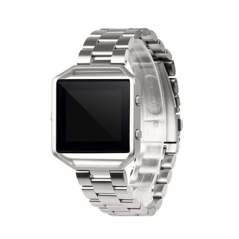 Killer Deals Stainless Steel Strap w/Metal Frame for Fitbit Blaze - Gold + Link removal tool