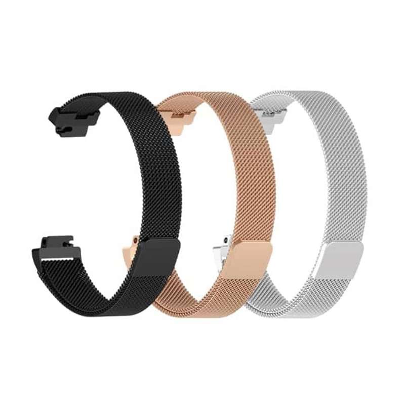 Killer Deals Stainless Steel Milanese Strap for Fitbit Inspire/Inspire HR/Fitbit Ace 2 (M/L) - Black