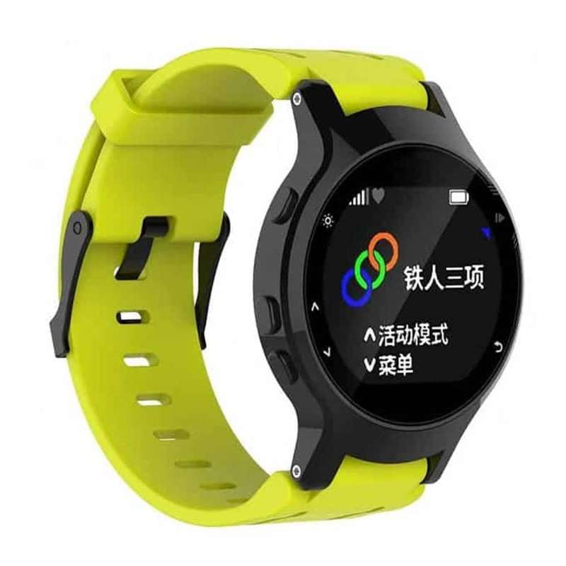 23mm Silicone Strap for garmin forerunner 225 S/M/L - Yellow