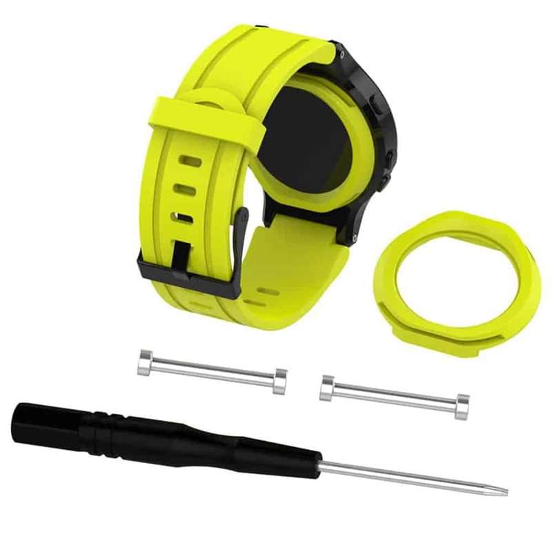 23mm Silicone Strap for garmin forerunner 225 S/M/L - Yellow