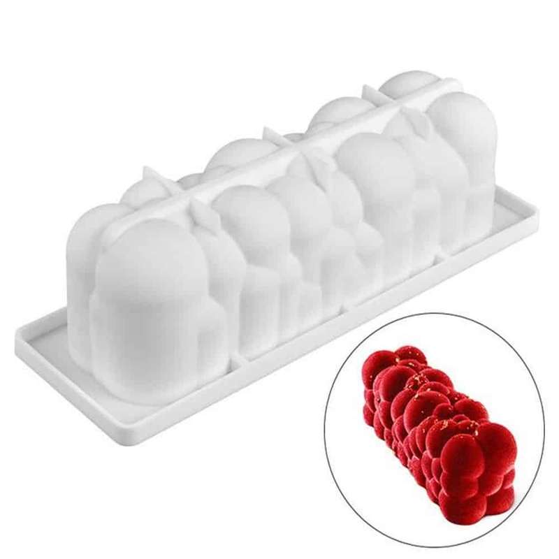 Non-Stick 3D Rectangular Cloud Silicone Baking Dessert Mould
