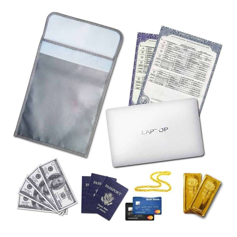 Document Cash Passport Electronics Fire-Resistant Bag- 38x27cm