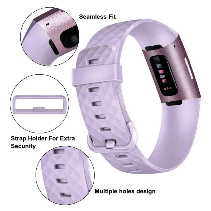 Killer Deals Silicone Strap for Fitbit Charge 3/4, Sense M/L Frost Blue