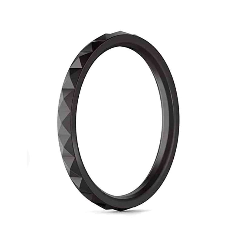 Killer Deals 5 silicone rings for ladies - Black, white, grey, pink, salmon (Size 8/Q)