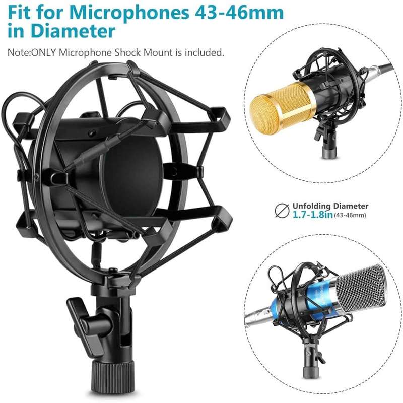 Killer Deals Metal Frame Universal Condenser Microphone Shock Protector Mount