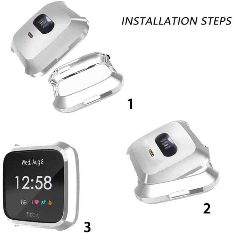 Fitbit Versa Lite TPU silicone protective case - Clear