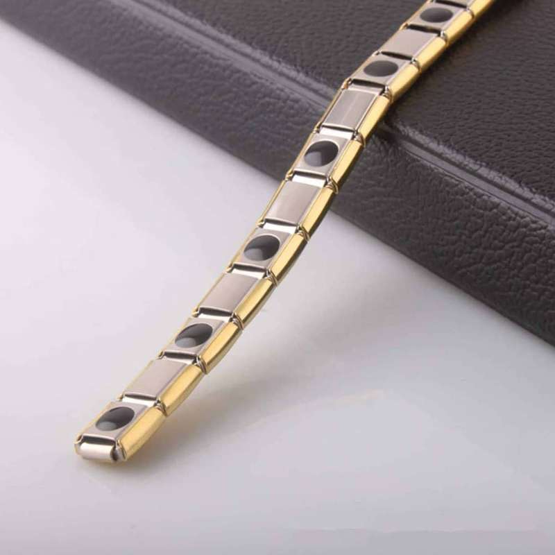 Killer Deals Magnetic Therapy Titanium Stainless Steel Bracelet- Gold