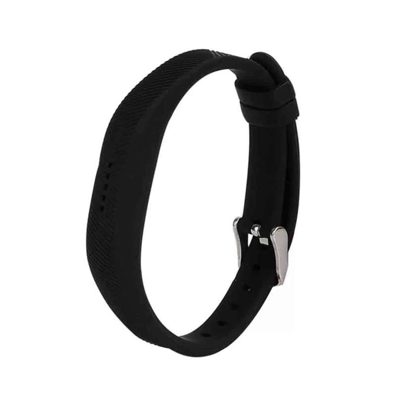 Killer Deals Sporty Silicone Strap for Fitbit Flex 2 Fitness Tracker- Black