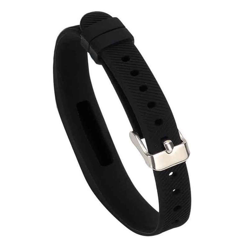 Killer Deals Sporty Silicone Strap for Fitbit Flex 2 Fitness Tracker- Black