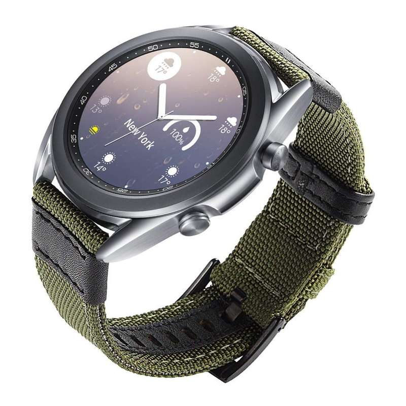 20mm Nylon Strap for Samsung Galaxy Watch / Watch Active-Green