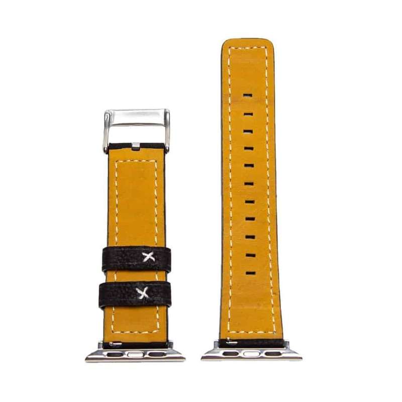 Killer Deals Replacement Leather Strap for 42/44/45/49mm Apple Watch- Black