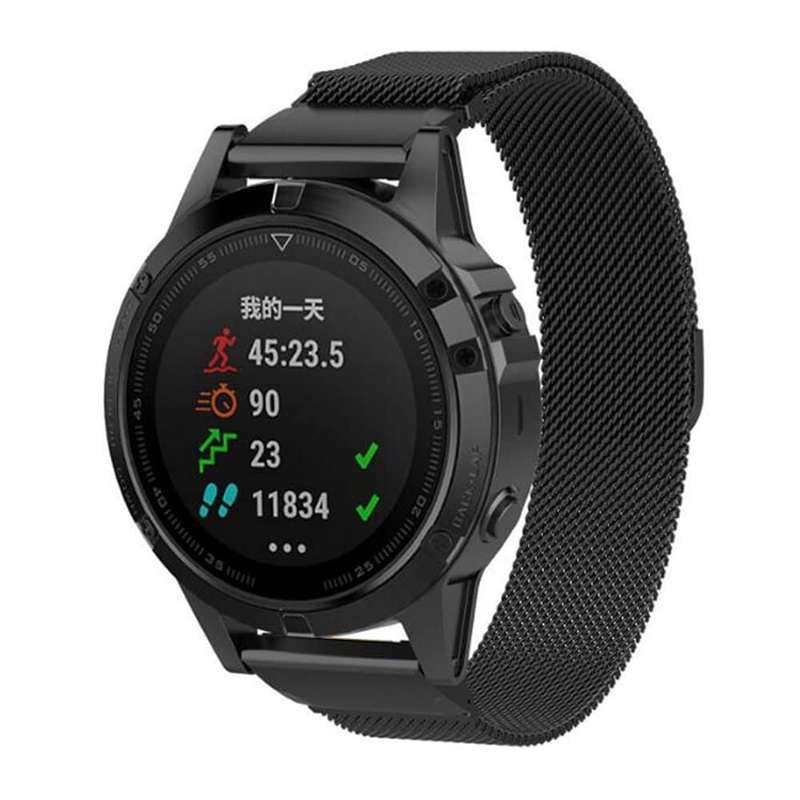 Killer Deals Garmin Fenix 5X/6X/3/HR Milanese steel strap - Silver